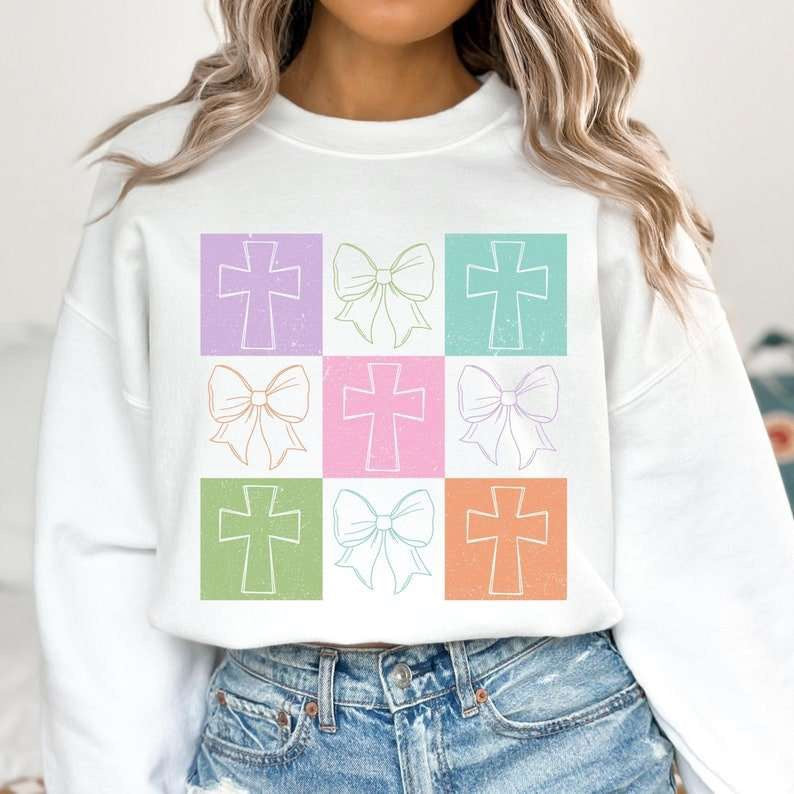 Block cross collage 80231 DTF transfer