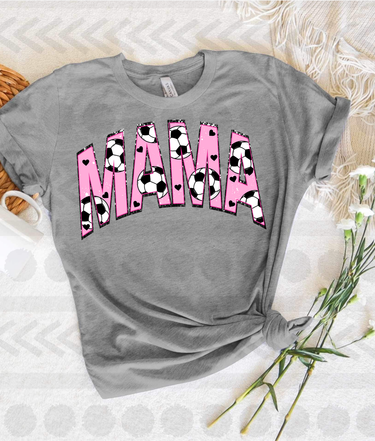 Soccer Mama pink DTF transfer 13965