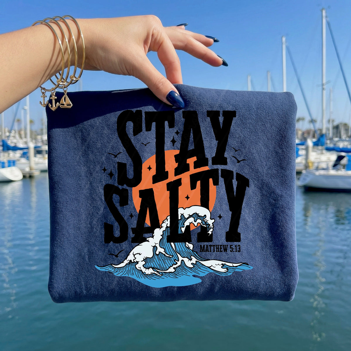 Stay Salty Matthew 5:13 (black words) DTF Transfer
