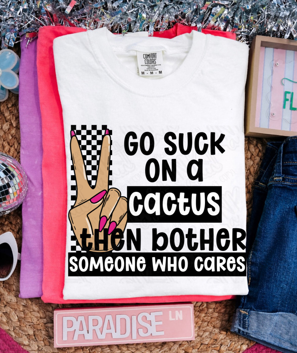 Go suck on a cactus BLACK (Ink) DTF Transfer