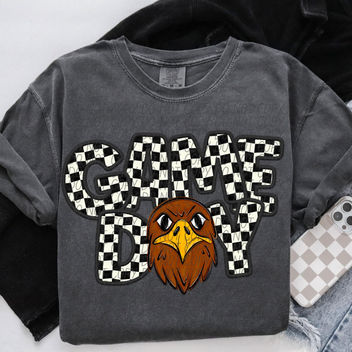 Game day falcons checkered (CITY) 91333 DTF transfer
