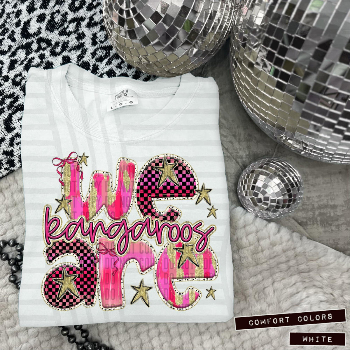 We are kangaroos pink (Caplinger) 100947 DTF transfer