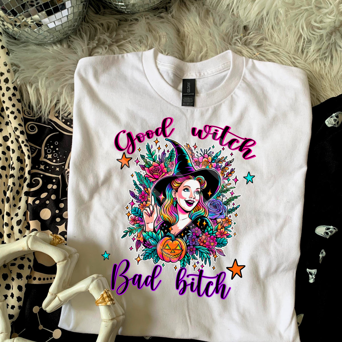 Good witch bad witch rainbow 110741 DTF transfer