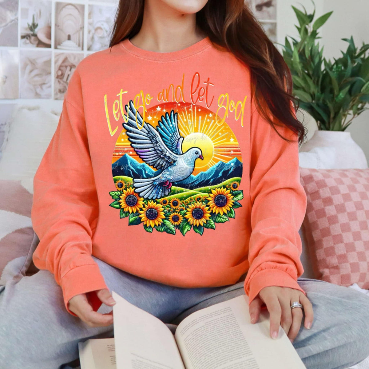 Let go and let god bird (VIRGO) 85190 DTF transfer