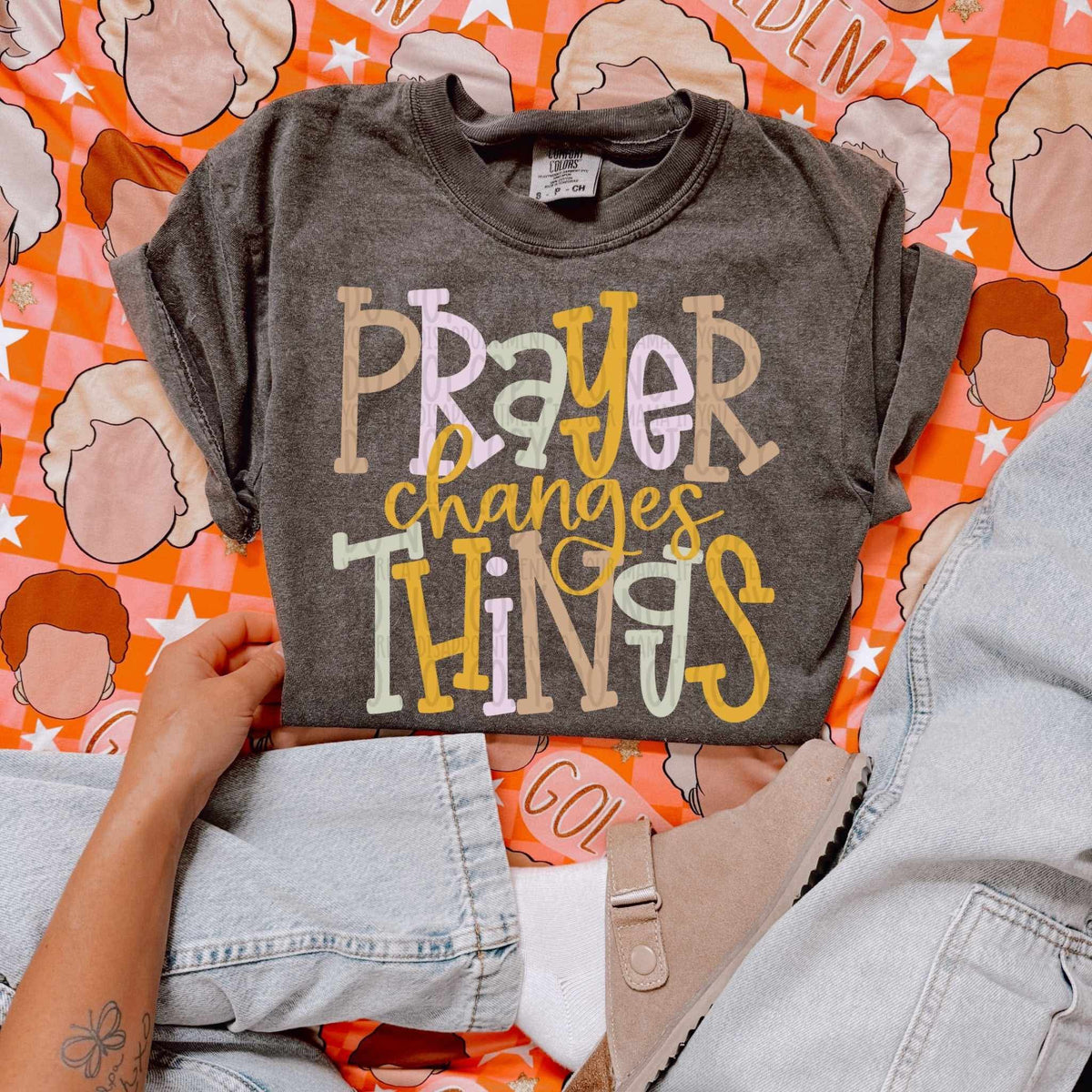 Prayer changes things (SWD) DTF transfer