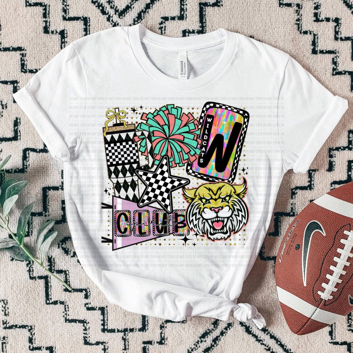 Wildcats Club Spirit Collage SSD 112837 DTF transfer
