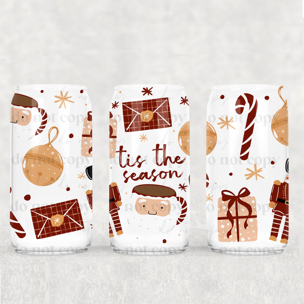 Tis the season nutcracker (lighter skin tone) (csc) UV DTF WRAP