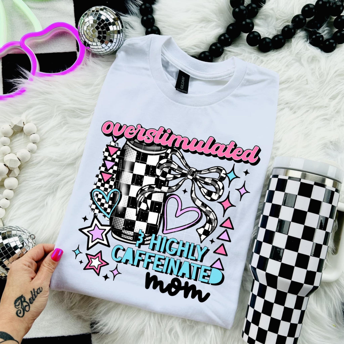 Overstimulated highly caffeinated mom (CSC) 97720 DTF transfer