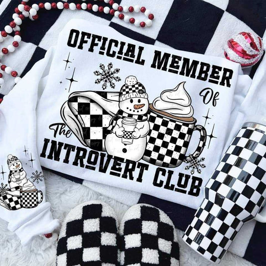 Official member introvert club FRONT ONLY (VIRGO) 70607 DTF transfer