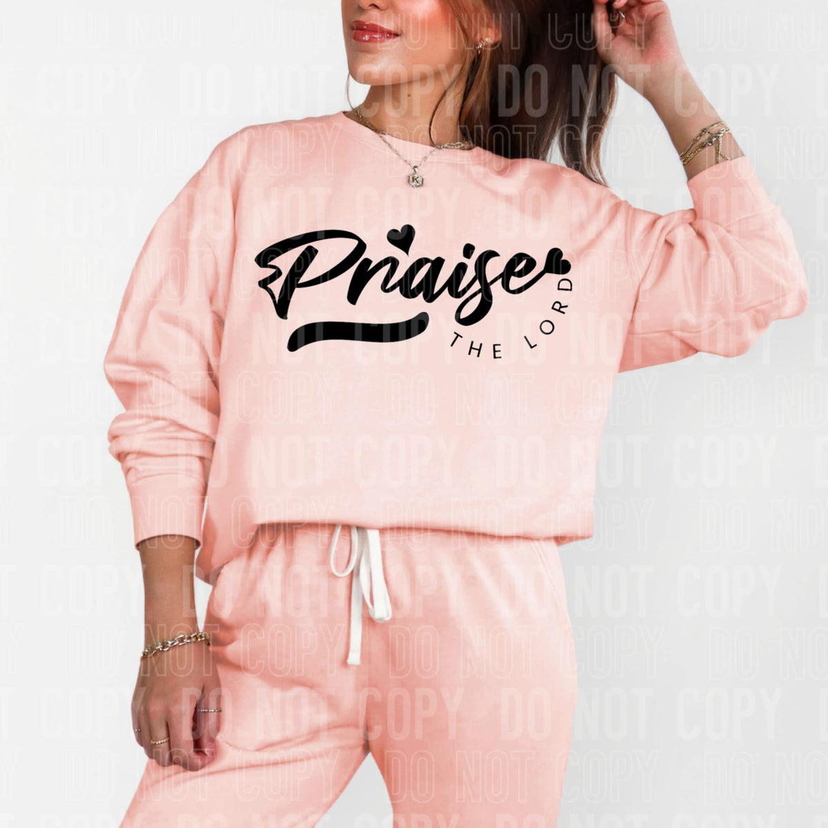 Praise the lord black (SBB) 94085 DTF transfer