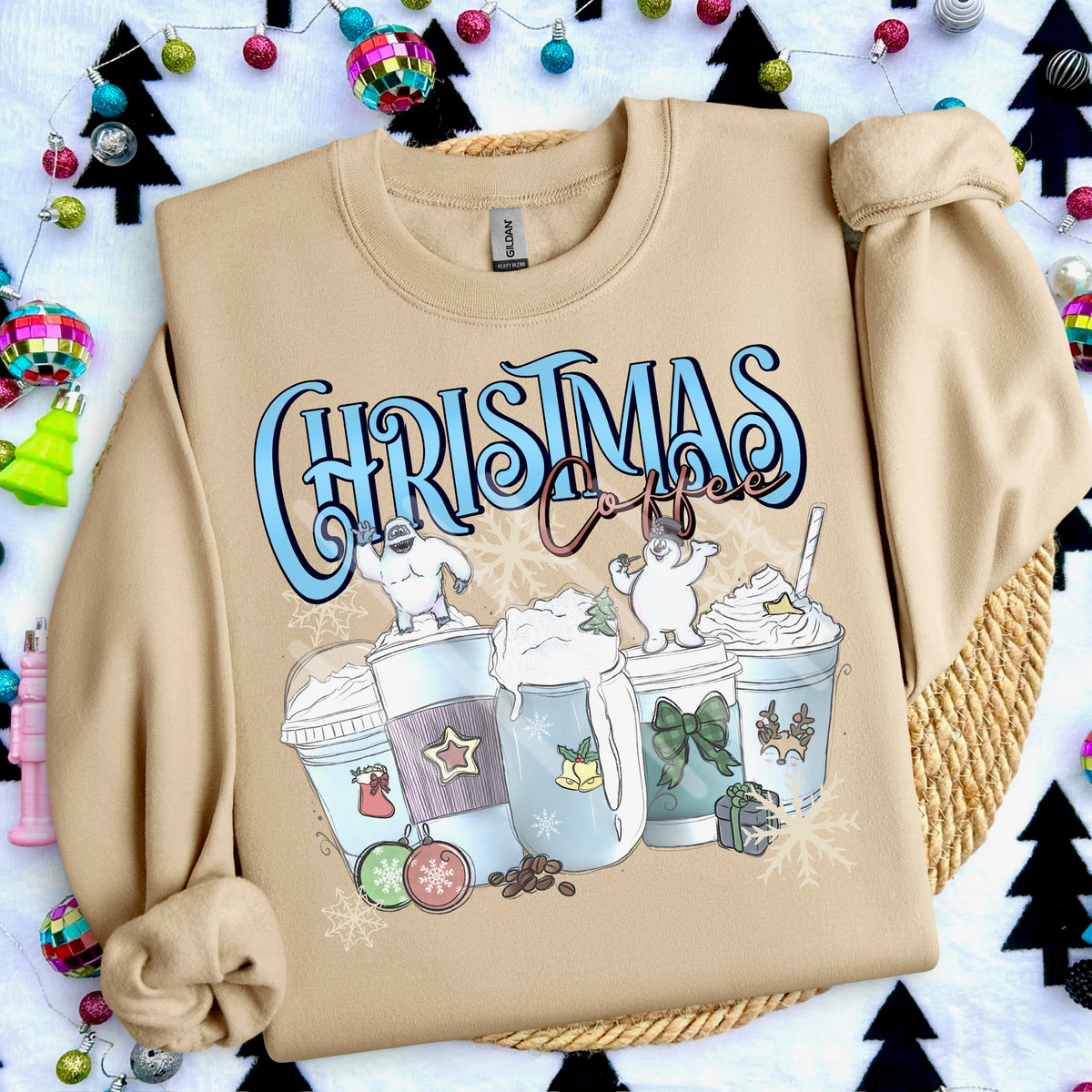 Christmas Coffee snowman (cstage) 114269 DTF transfer