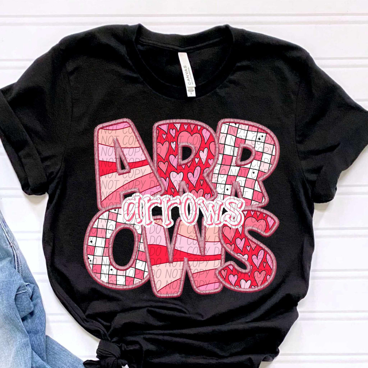 Arrows pink groovy (CITY) 79605 DTF transfer