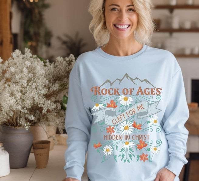 Rock of ages cleft for me hidden in Christ 64280 DTF transfer