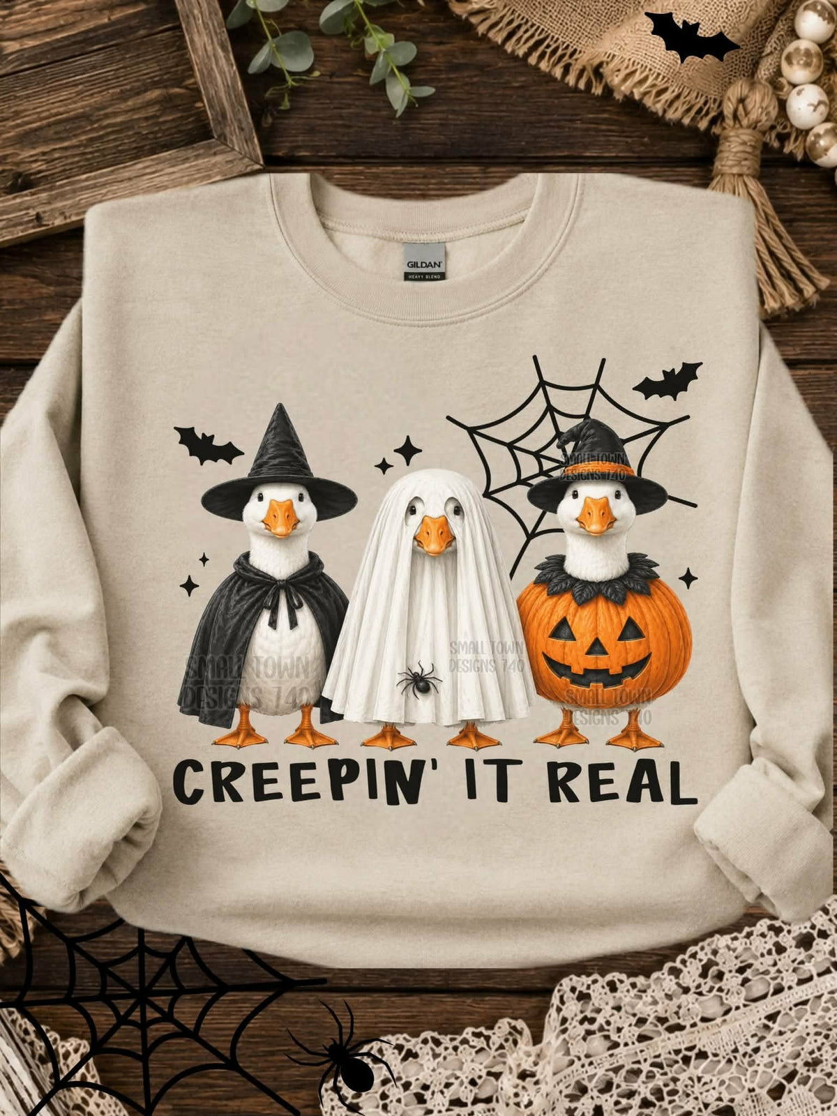 Creepin’ it real witch ghost pumpkin ducks (STD) DTF Transfer