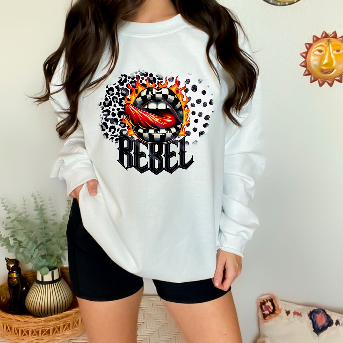 Rebel Checker Lips 110683 DTF transfer