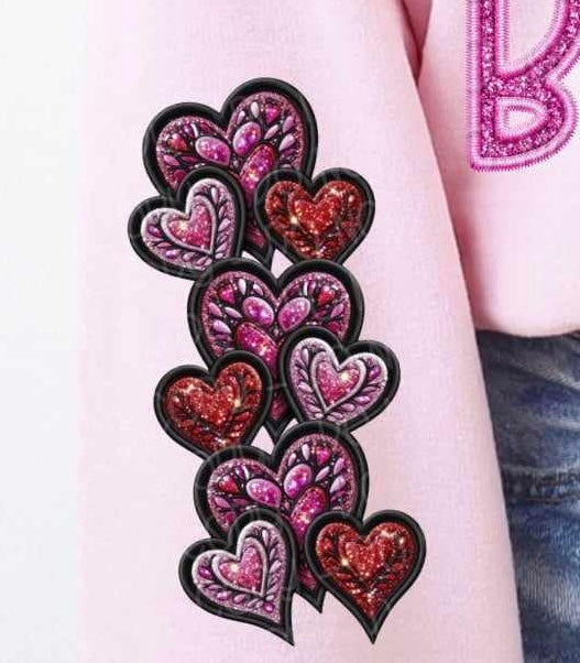 Be mine hearts sleeve 73280 DTF transfer