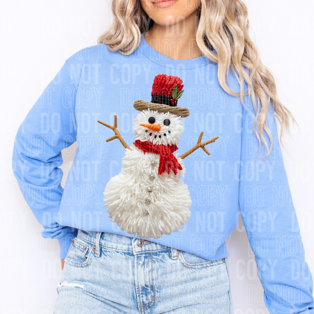 Faux yarn snowman (SBB) DTF Transfer