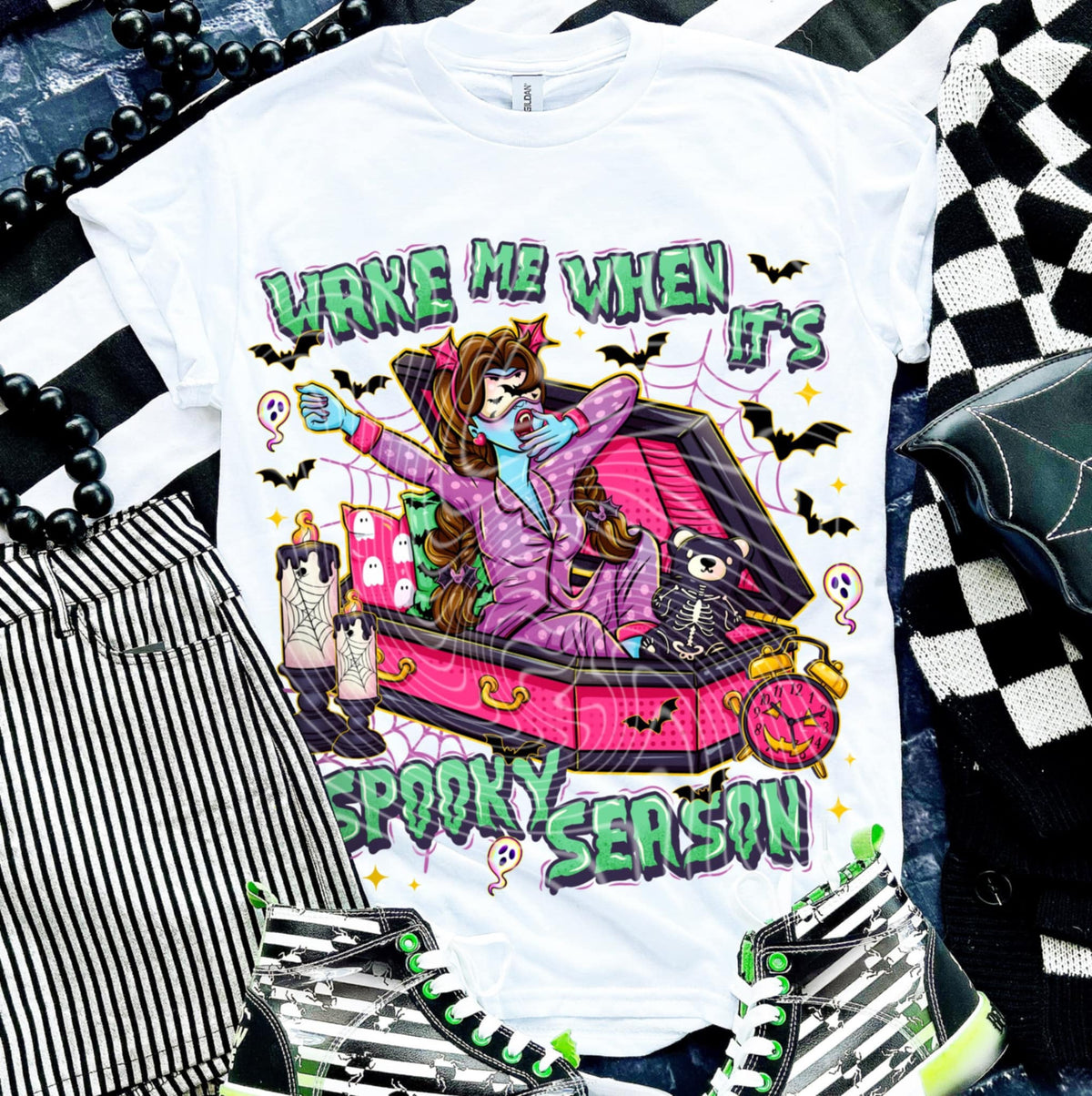 Wake me up when its spooky season  DTF transfer