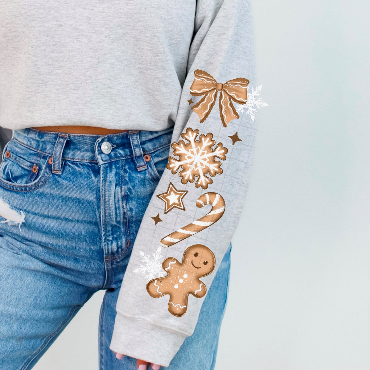 Gingerbread wishes collage (SLEEVE) (csc) DTF transfer