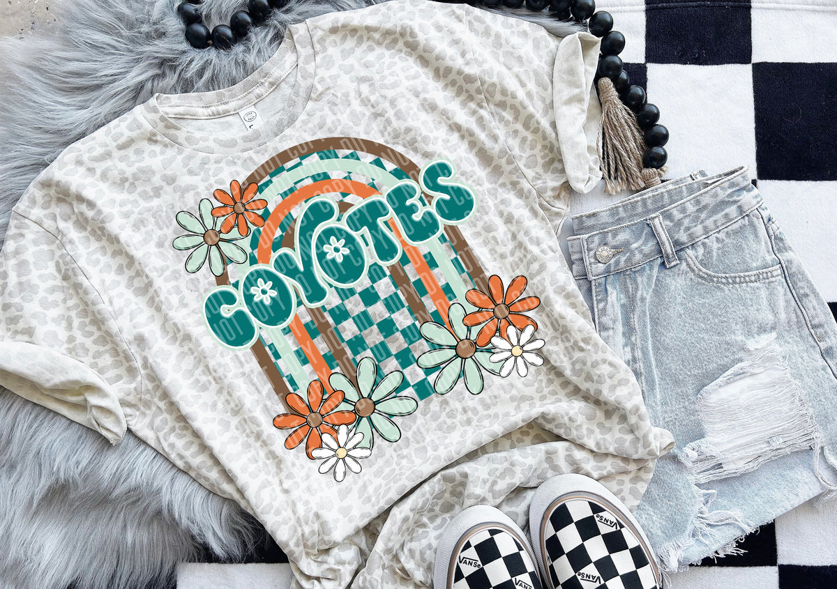 Floral Arch Mascot Coyotes 49241 DTF TRANSFER