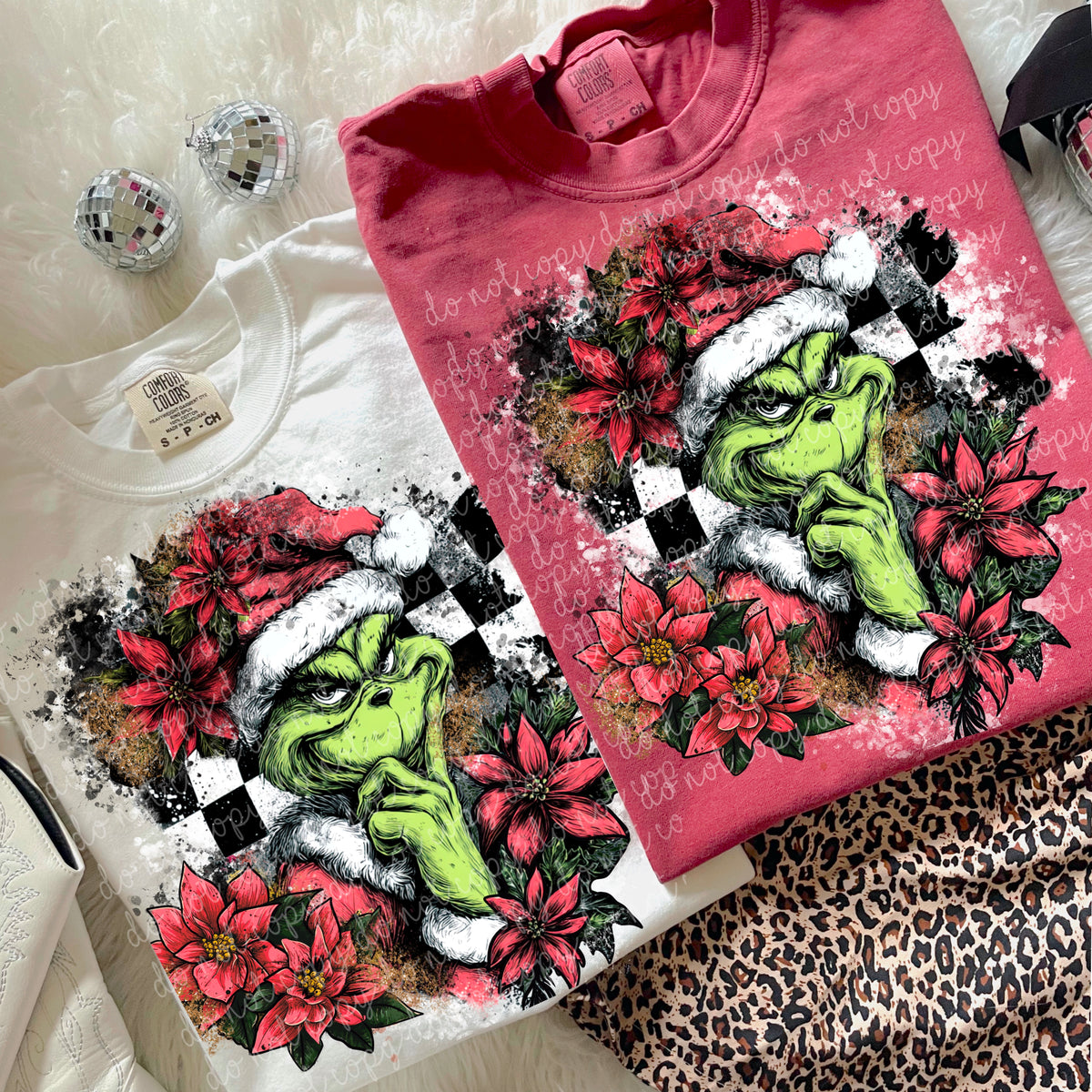 Checker floral green man (MMD) DTF transfer
