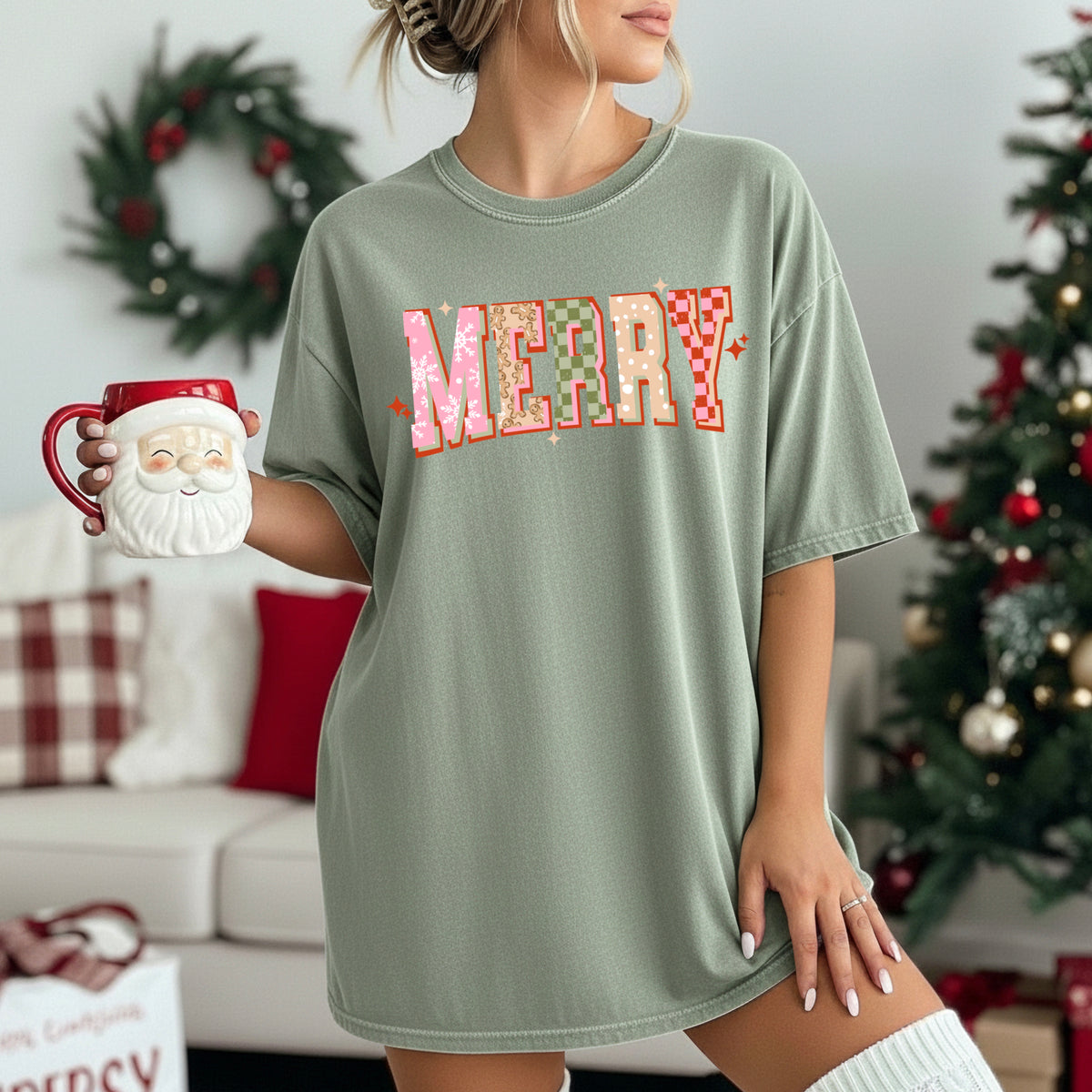 Merry arched varsity font (CSC) DTF Transfer