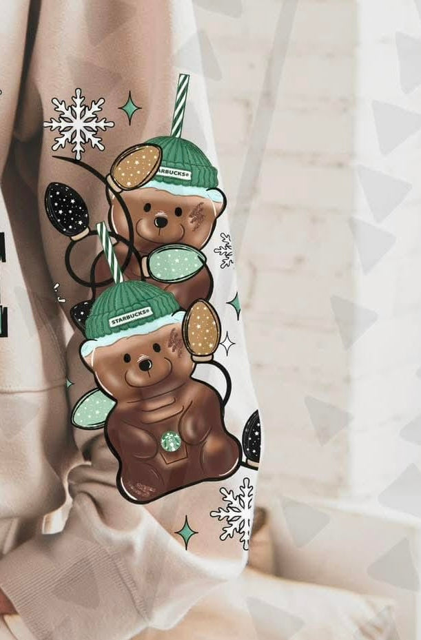 Dead inside but festive (SET OF TWO SLEEVES) (TGG) DTF transfer