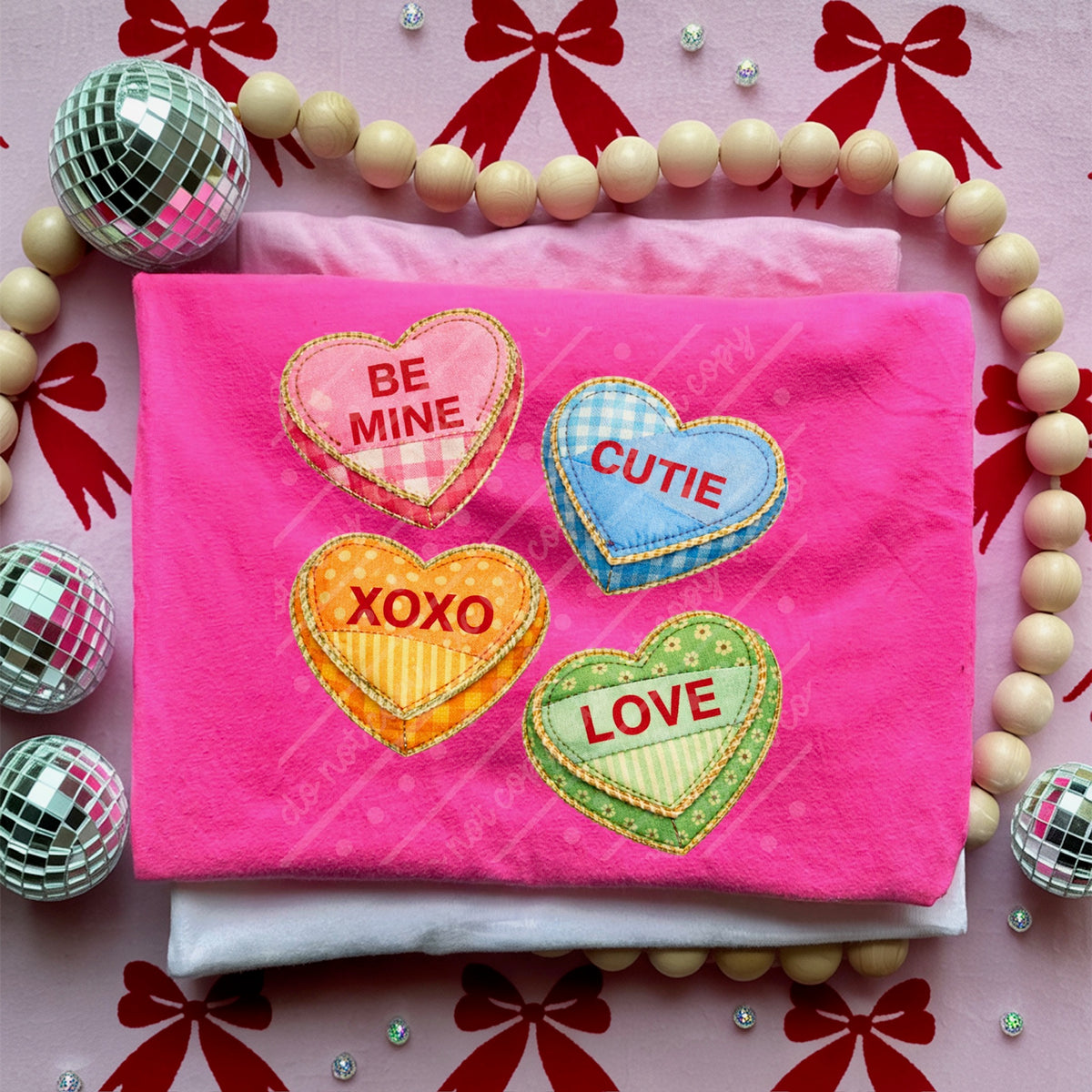 Conversation hearts DTF transfer