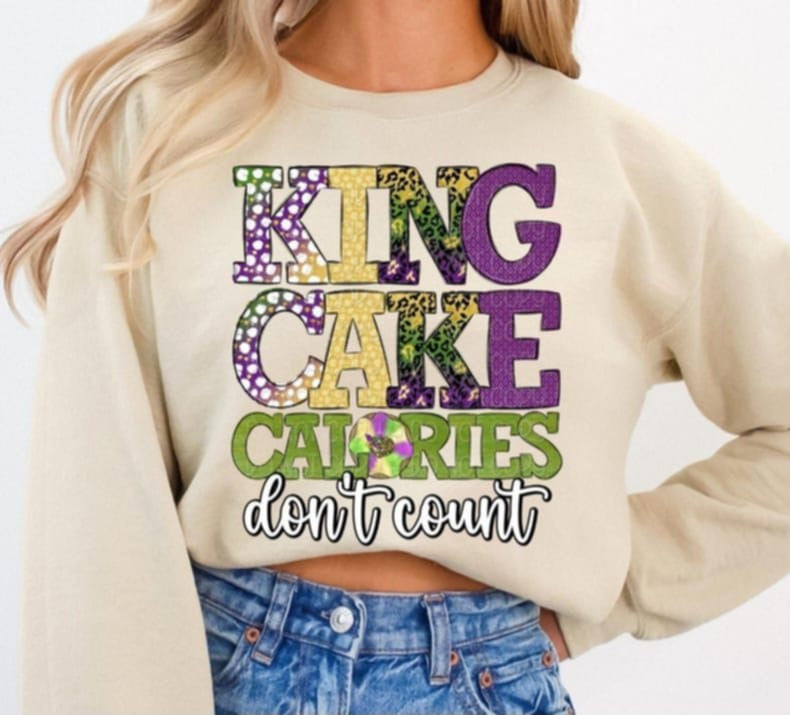 King cake calories don’t count 85146 DTF transfer
