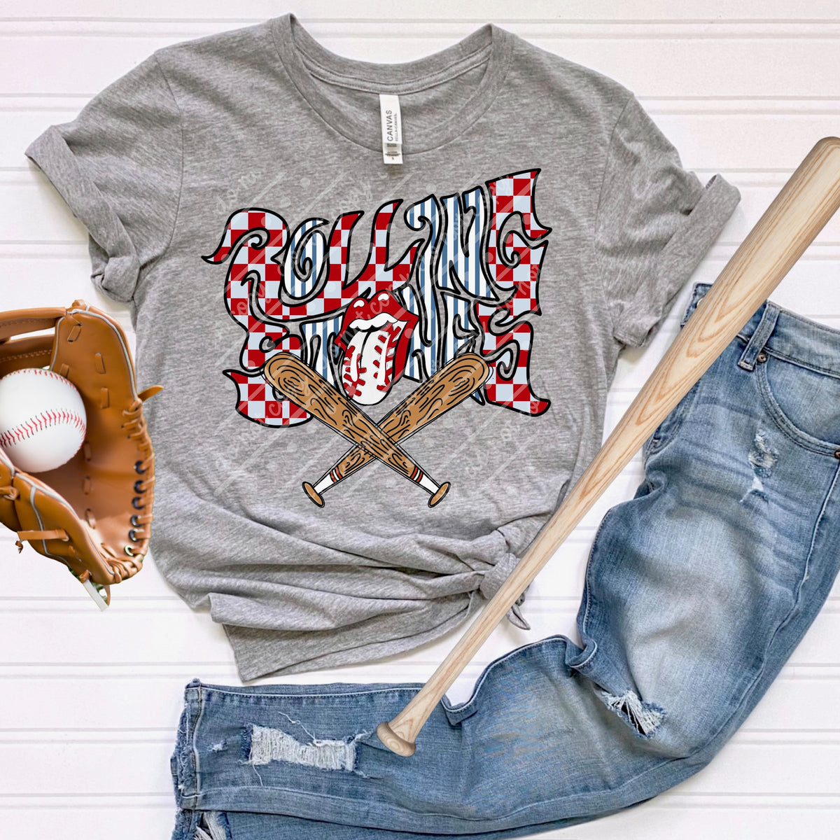 Baseball tongue and bats (MZ) DTF Transfer