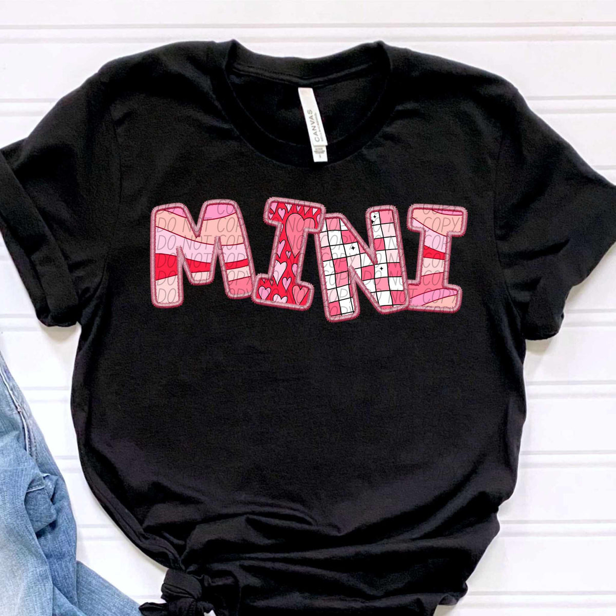 Mini valentine font (CITY) 79179 DTF transfer