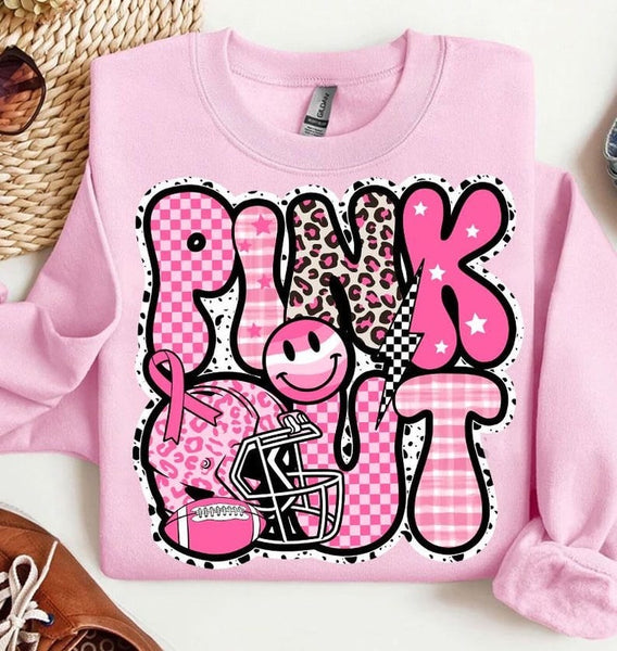 Pink out helmet 64853 DTF transfer