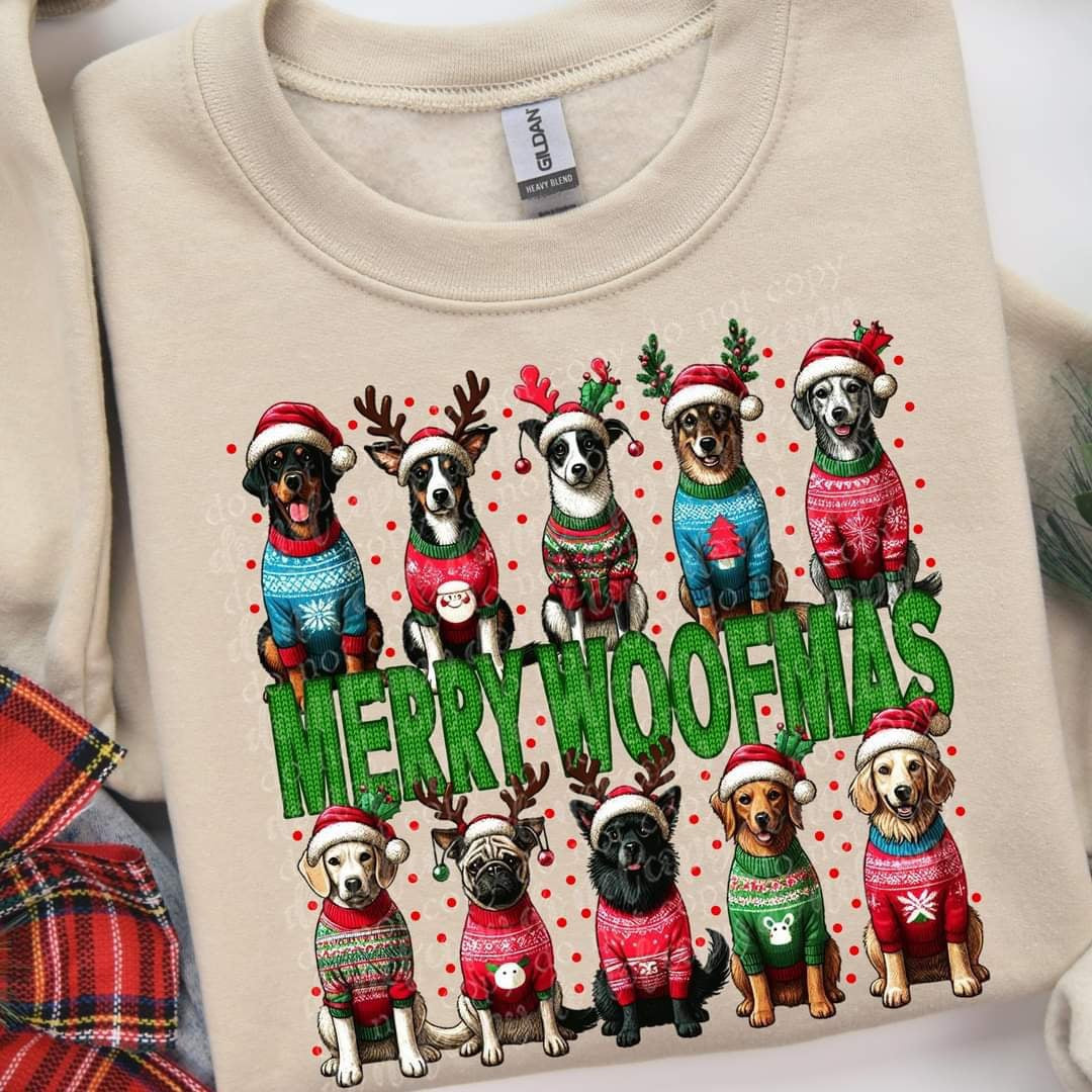 Merry woofmas (TDD) 65566 DTF transfer