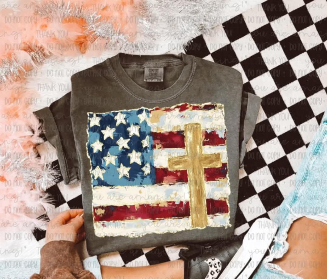 Flag with cross (OHD) 99528 DTF transfer