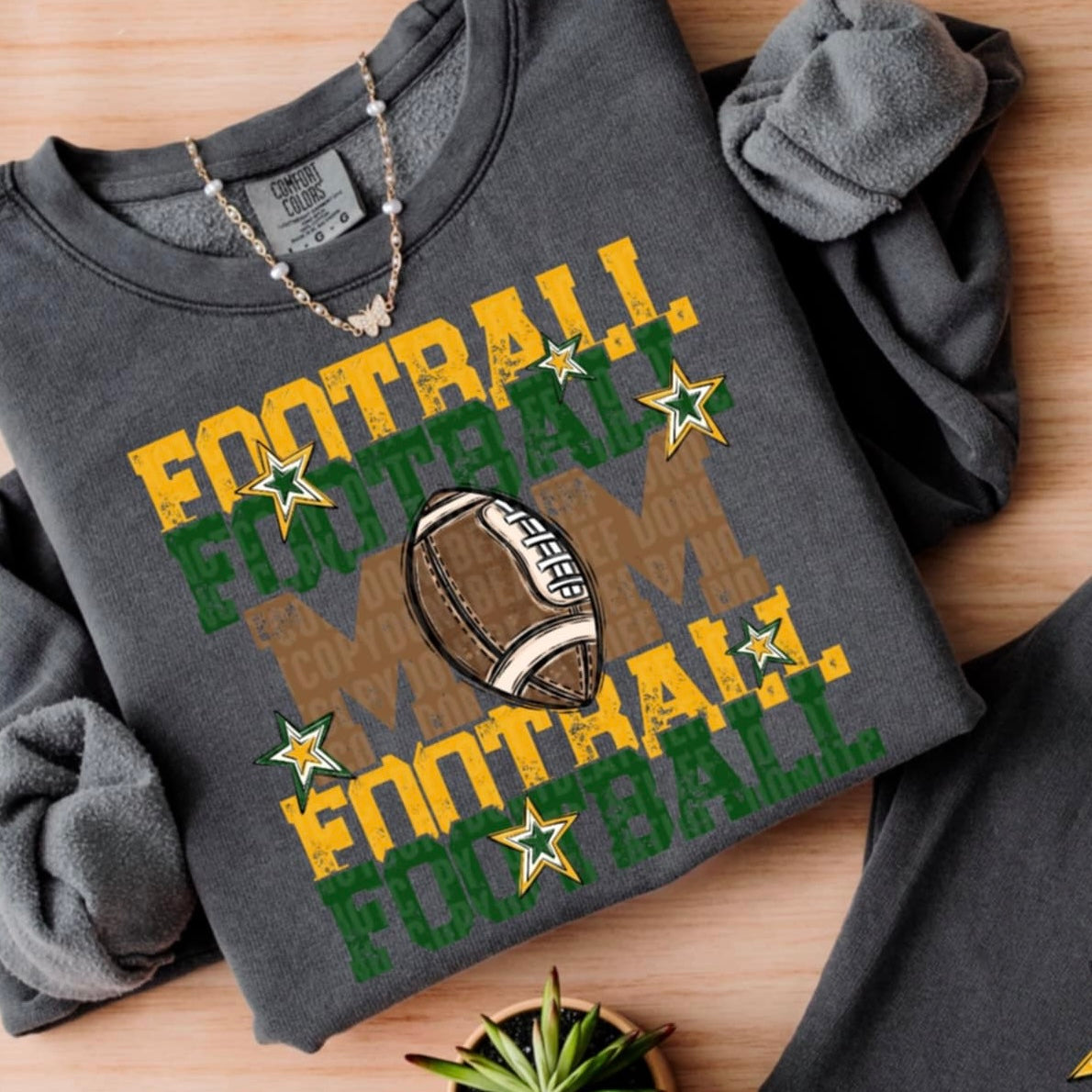 Football Mom SDD gold/green