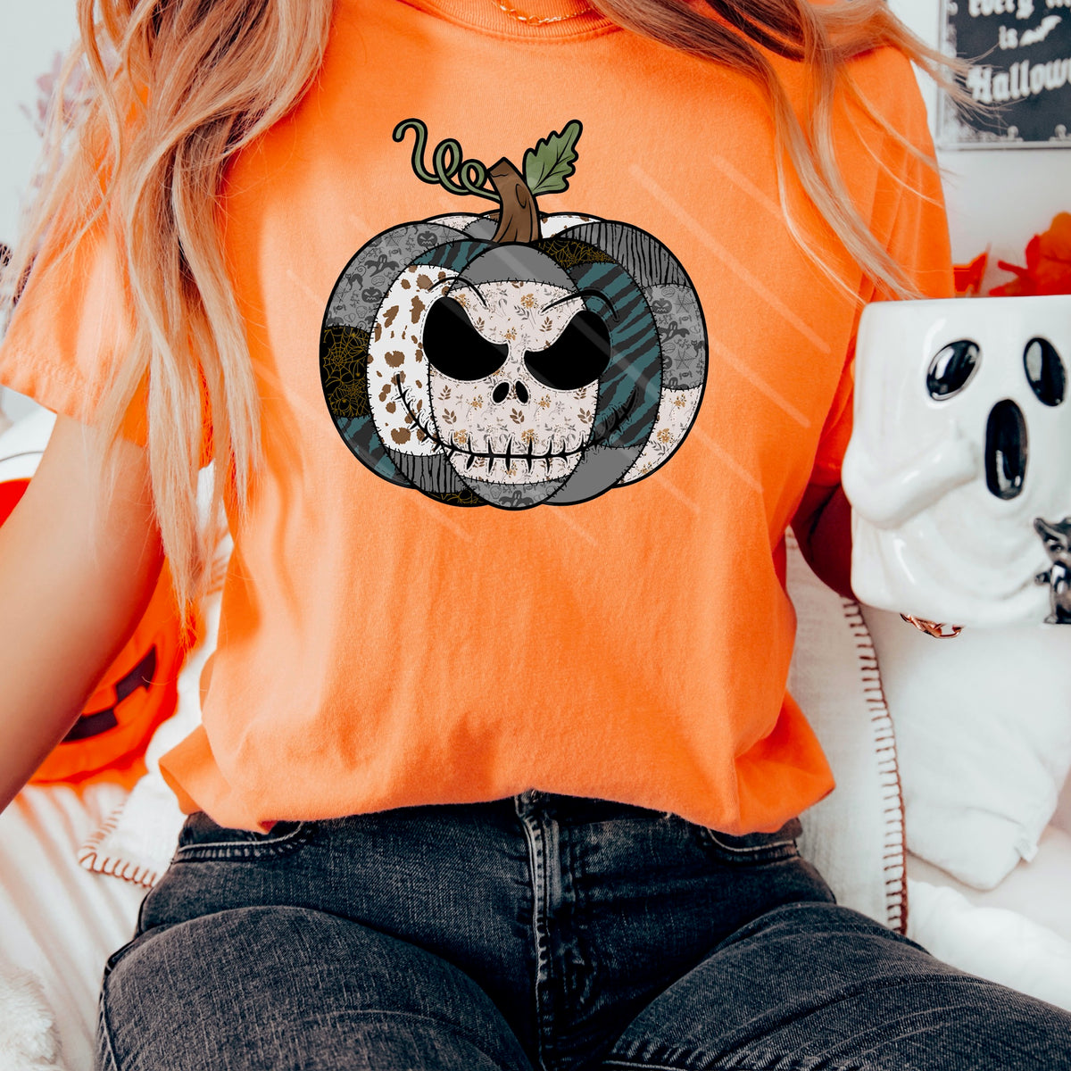 Boy Skeleton nightmare pumpkin 111866 DTF transfer
