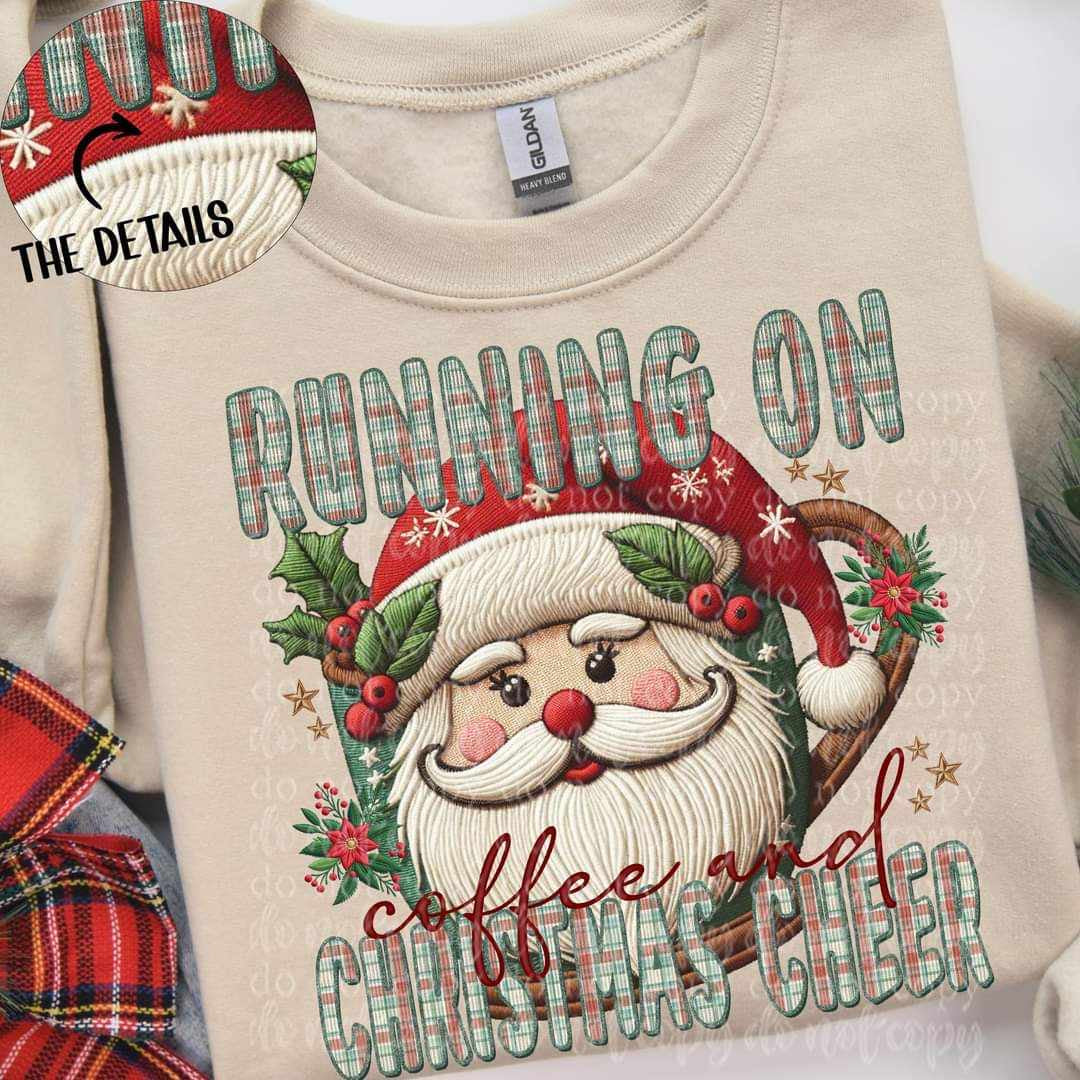 Running on coffee and Christmas cheer (TDD) 64346 DTF transfer