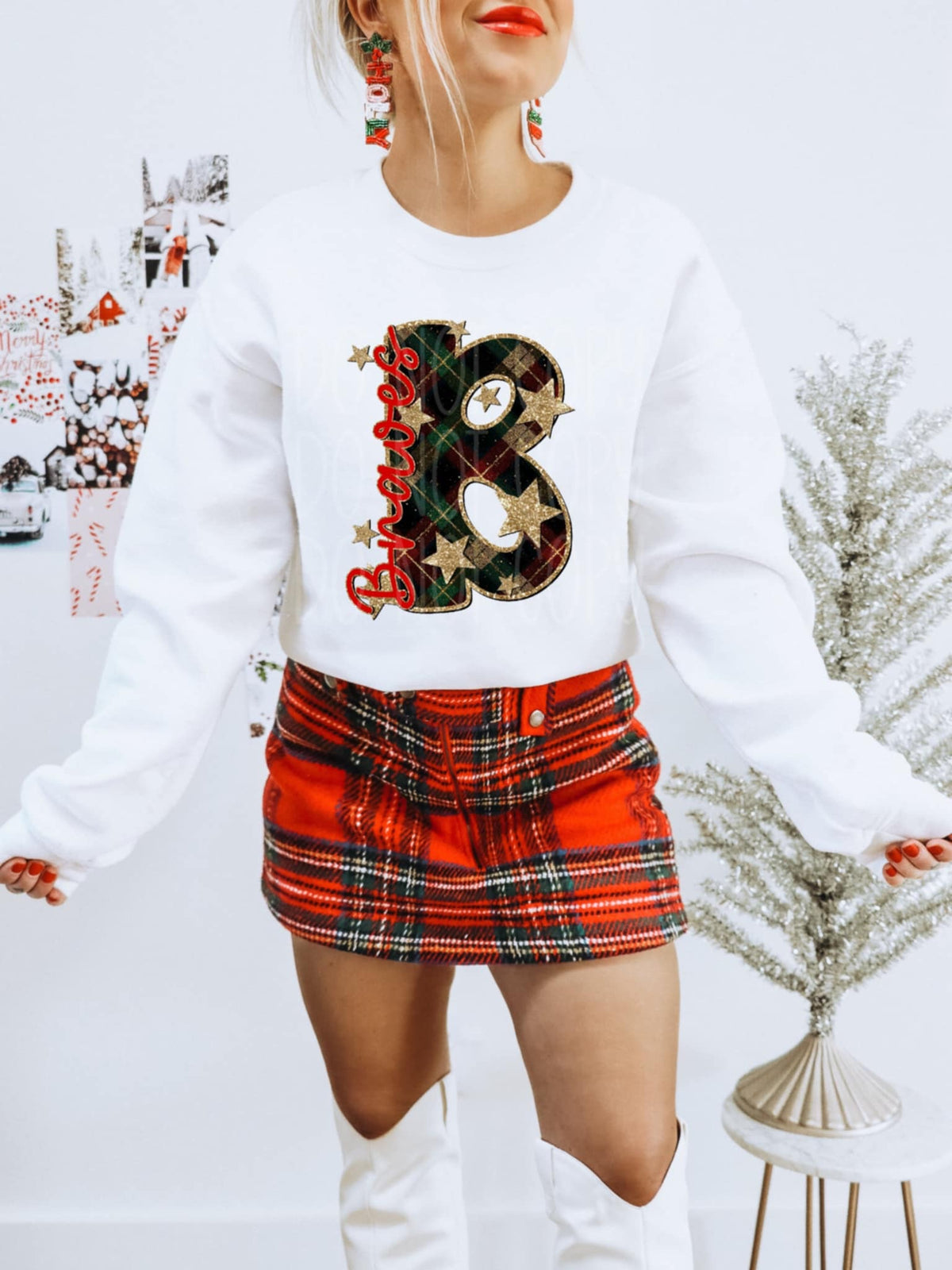 Braves plaid and gold stars (PH) DTF Transfers