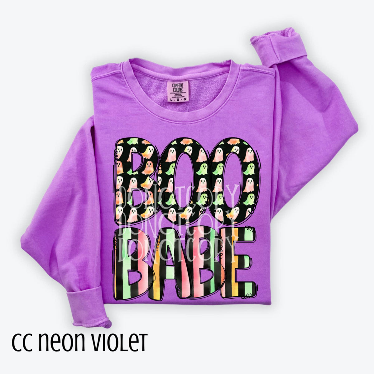 Boo Babe with Ghost Letters (csg) DTF transfer