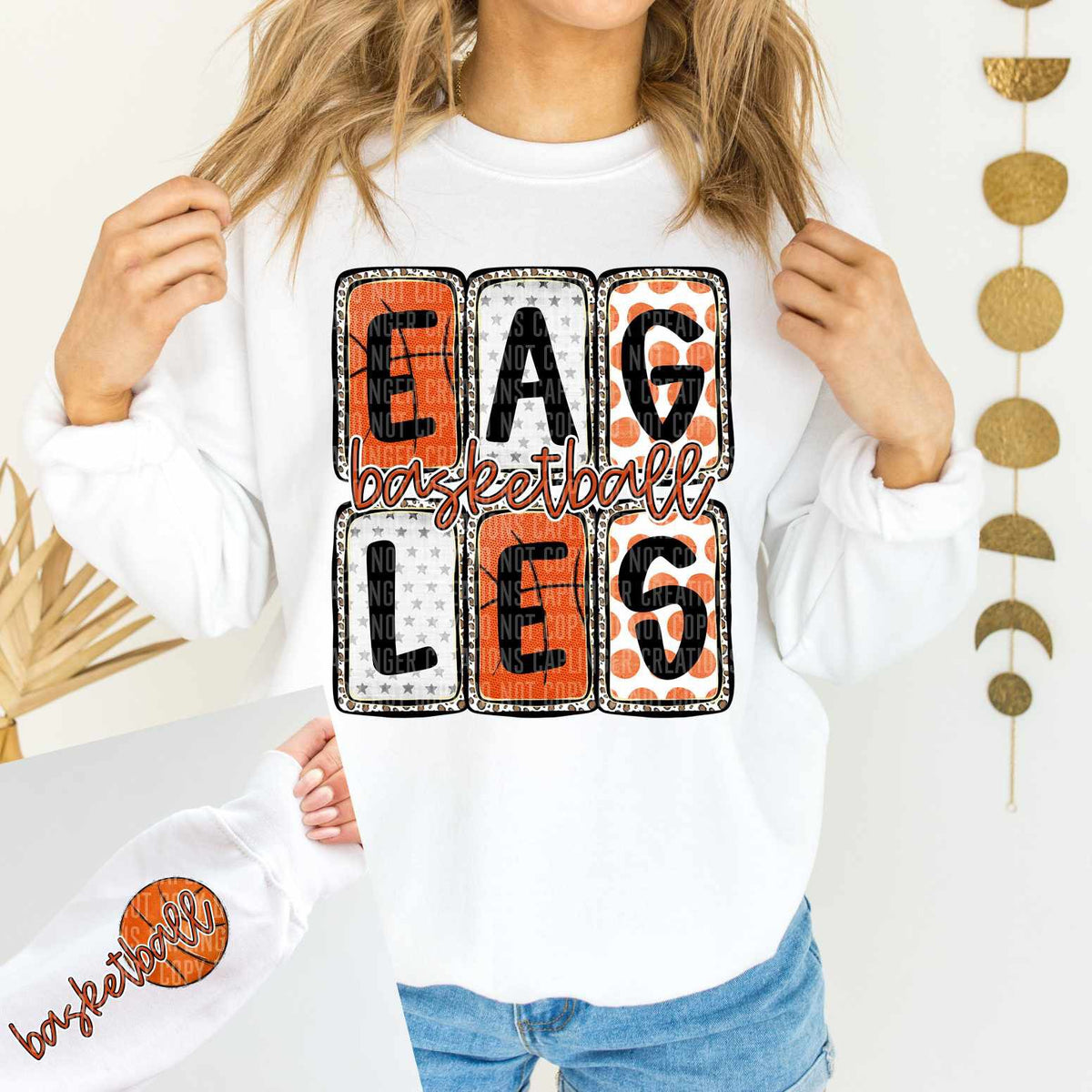 Eagles Basketball FRONT (Caplinger) 82857 DTF transfer