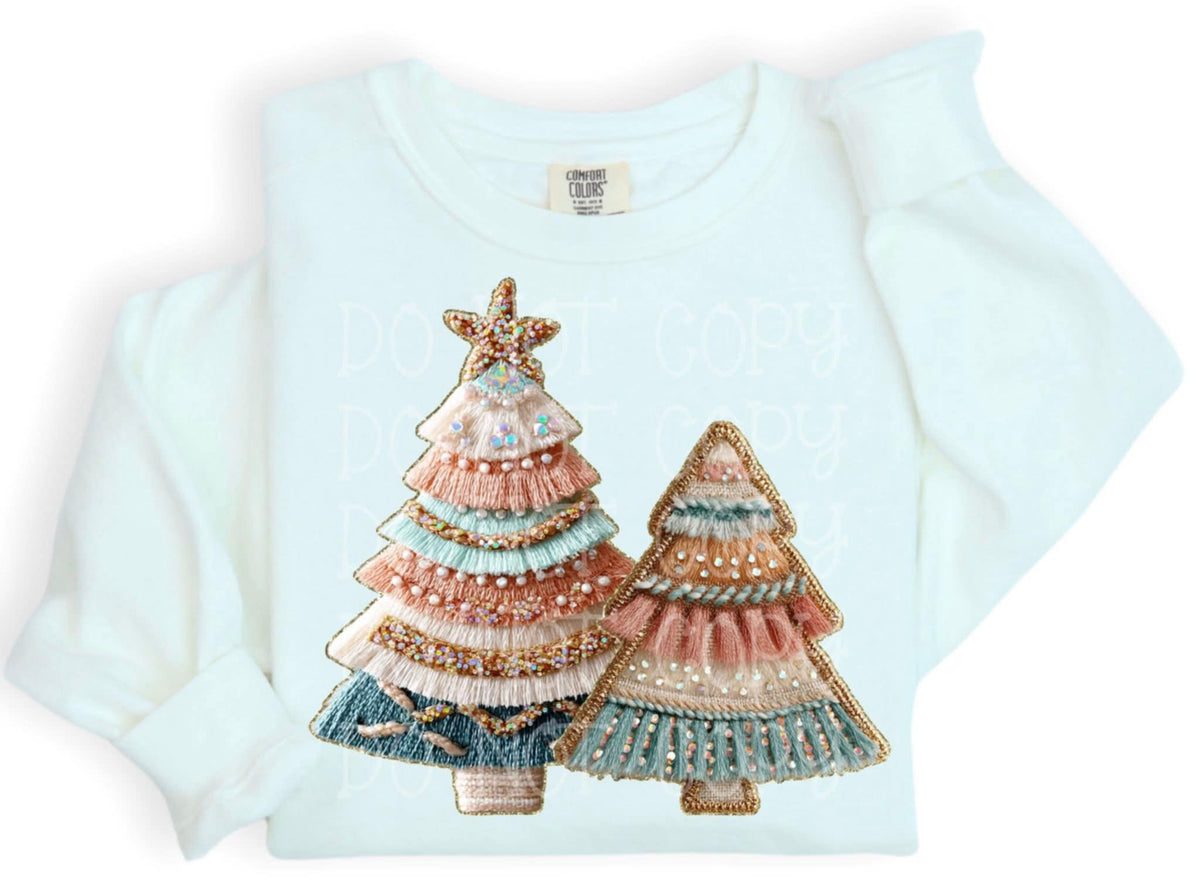 Pastel Yarn Trees (c’s) DTF Transfer