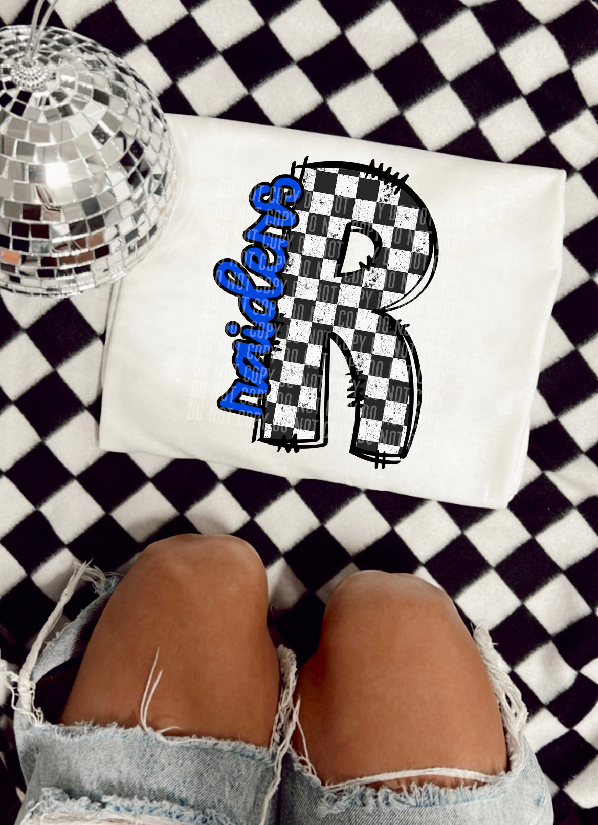 Checkered Mascot Raiders 30828 DTF transfers