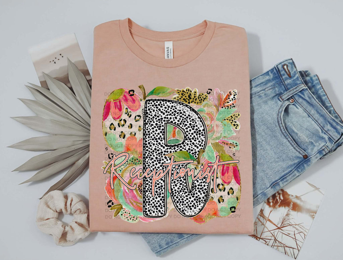 Receptionist (polka dots) (Scg) DTF Transfer