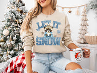 Let it snow raccoon with hat (caplinger) 75084 DTF transfer