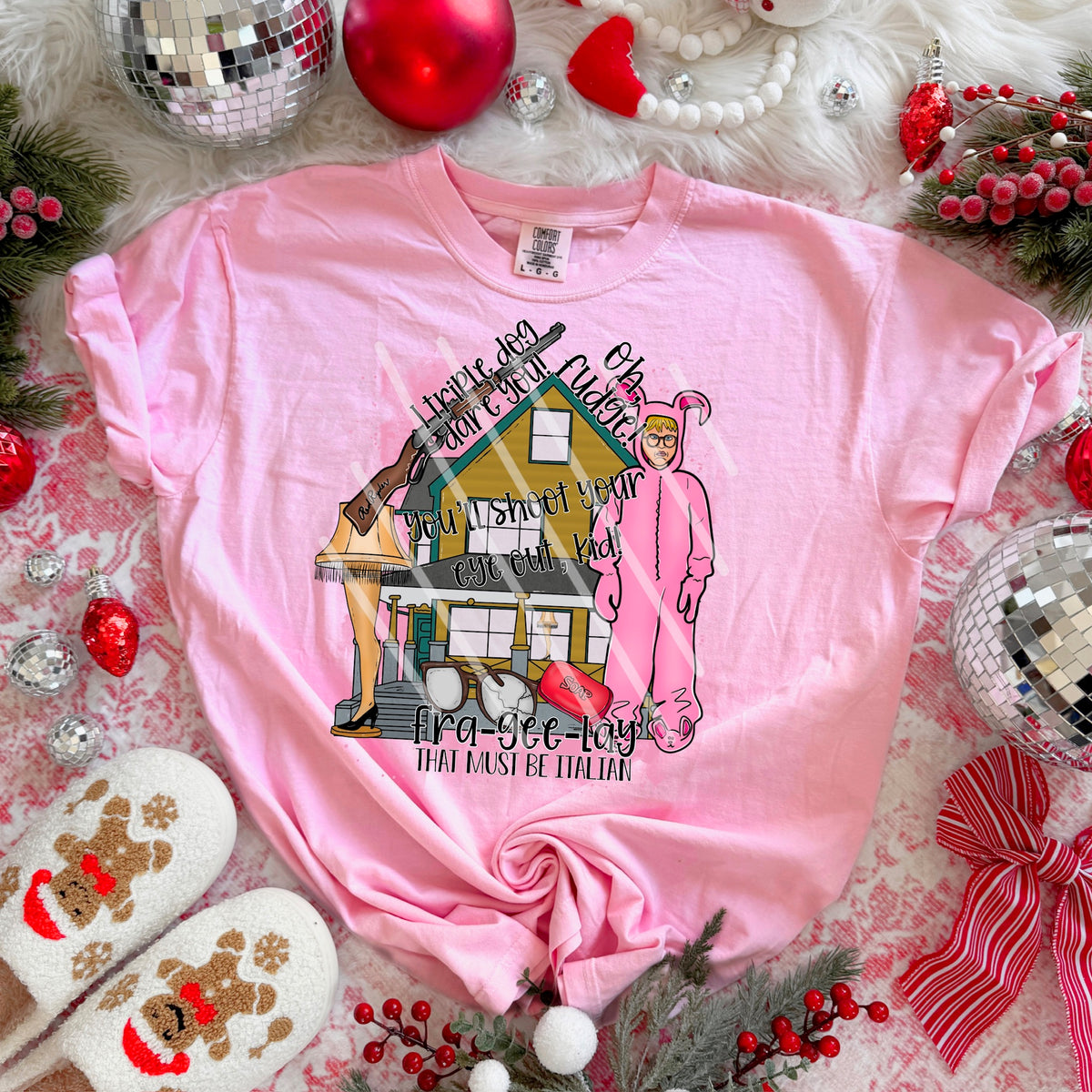 Oh Fudge bunny costume and house 113927 DTF transfer