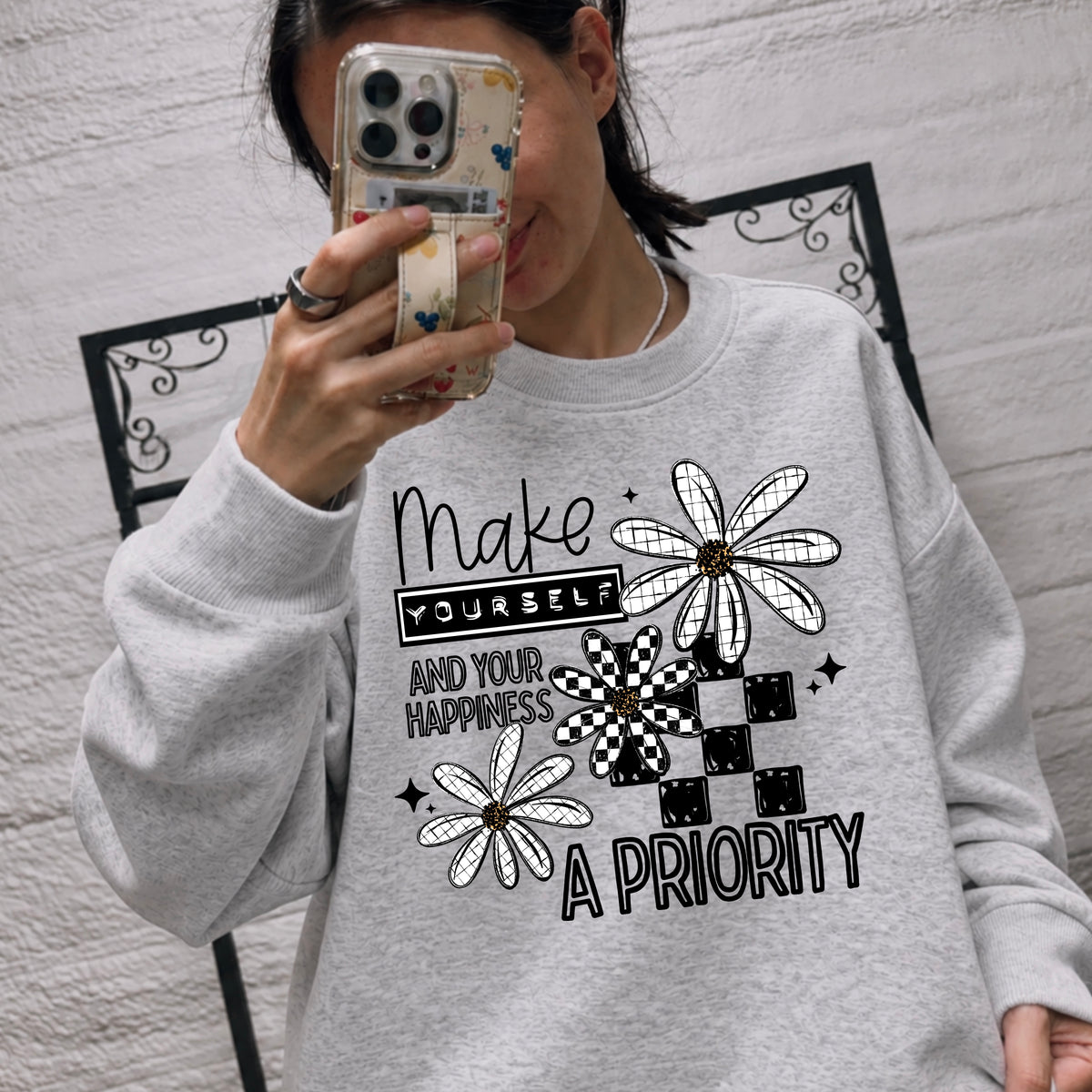 Make yourself a priority (black) (CSC) DTF Transfer