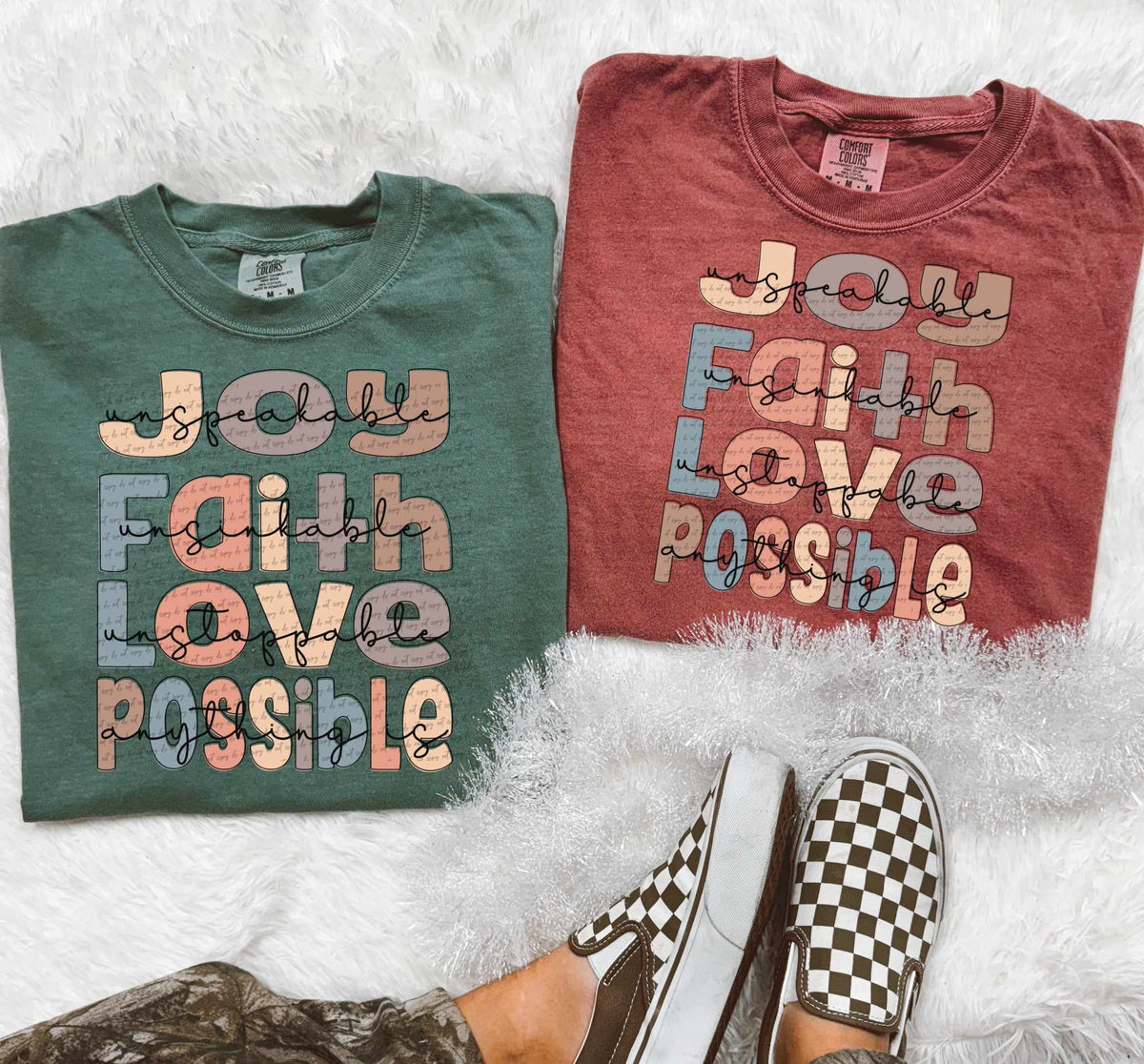 Unspeakable joy unsinkable faith stacked 67229 DTF transfer
