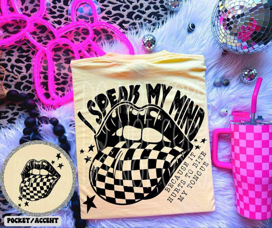 I speak my mind BACK ONLY (PH) 70334 DTF transfer