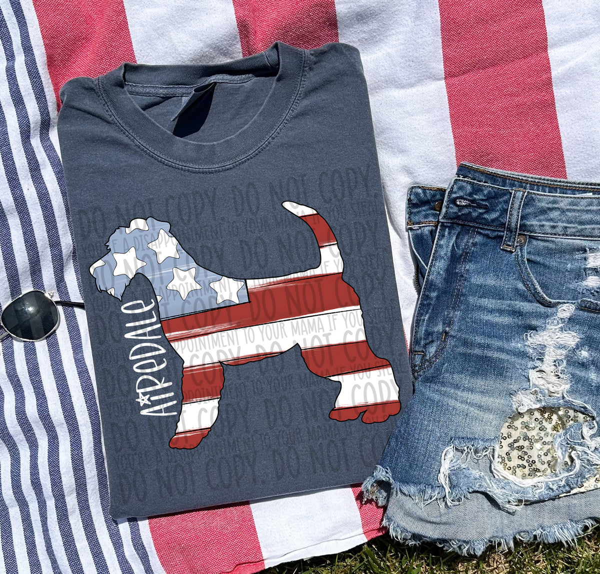 AIREDALE white (SWD) DTF transfer