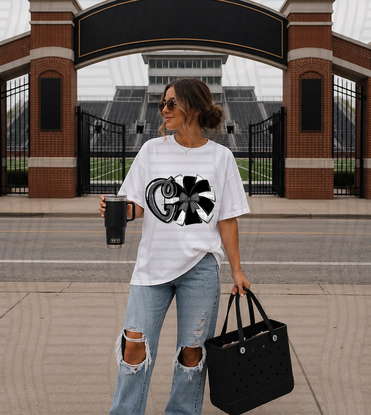 go pompom BLACK (caplinger) DTF Transfer
